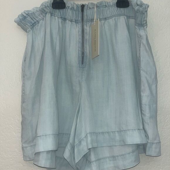 NWT Ramy Brook Roberta High-waisted Short In Chambray Large - Picture 6 of 8